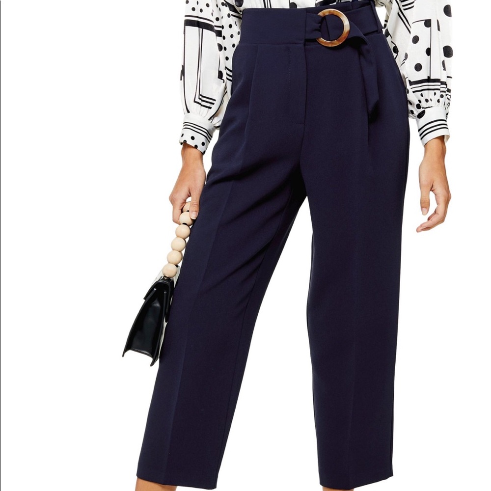 Topshop Belted Peg Pants